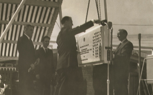 The Foundation Stone Laying Ceremony by  Sir Robert Black in February 1960